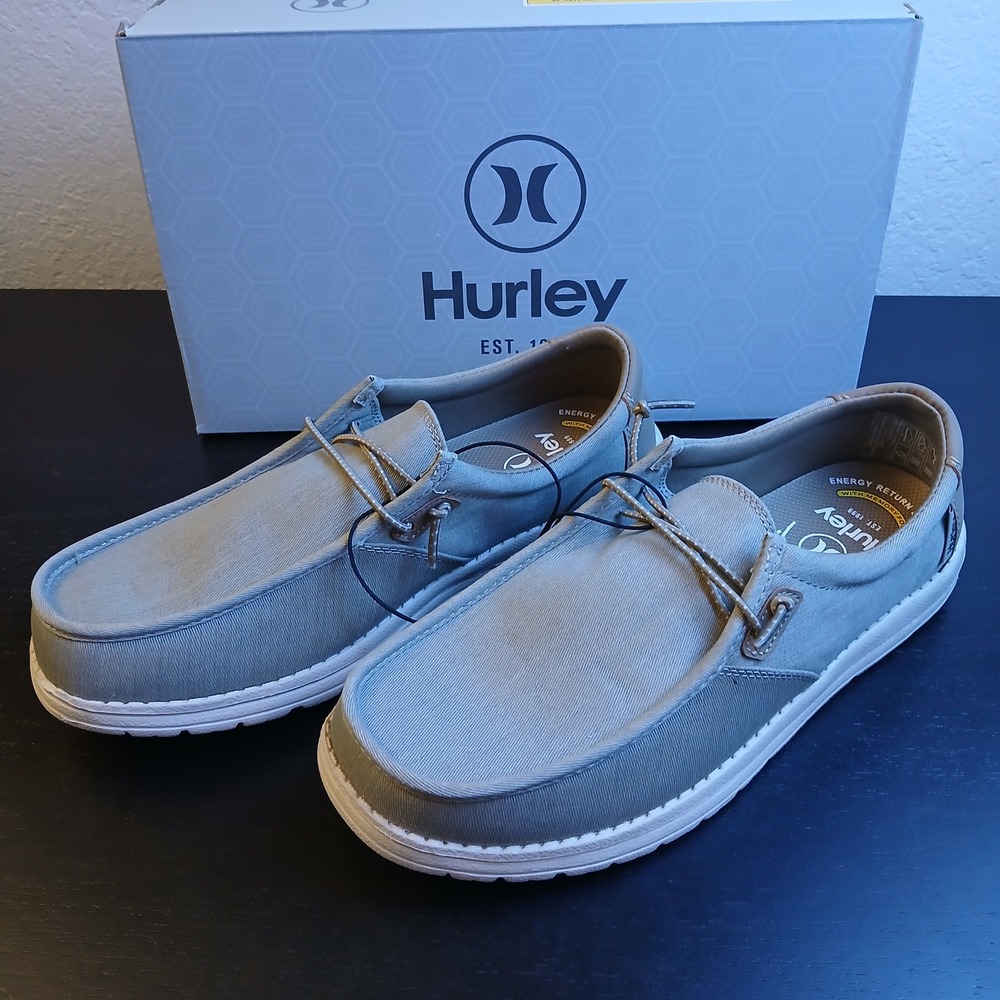 Hurley Nesota Mens 8 Tan Slip On Loafers Memory Foam Water Repellent 1974993 NEW